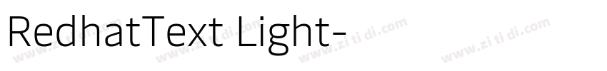 RedhatText Light字体转换